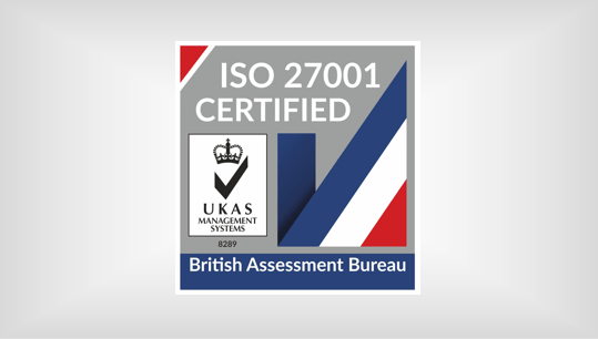 ISO 27001 UKAS 2020 credited