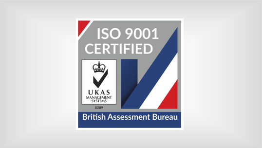 ISO UKAS 9001 2020 Certified