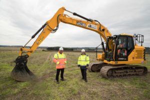 Rob Cook, Civils & Infrastructure Director, Winvic (left) with Rob Hepwood, Land and Planning Director, Clowes Developments at the Fairham site in Nottingham